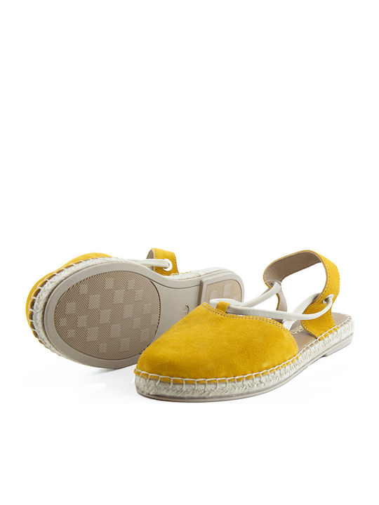 Women's Suede Espadrilles Yellow