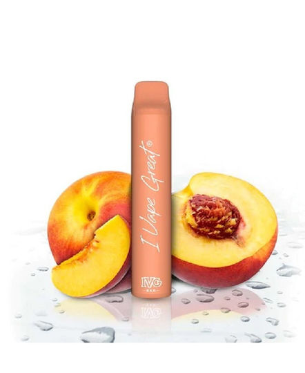 IVG Bar Plus Einweg-E-Zigarette 800 Einweg-E-Zigaretten Peach Rings 2ml 20mg Orange