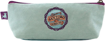 Santoro Pencil Case Barrel with 1 Compartment Green