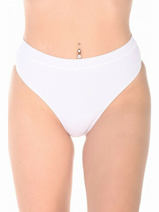Bikini Slip Ψηλόμεσο Λευκό