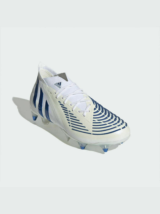 adidas Predator Edge.1 SG High Football Shoes with Cleats Cloud White / Hi-res Blue