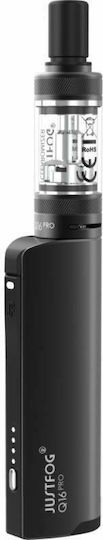 Justfog Q16 Pro Box Mod Kit 1.9ml με Ενσωματωμένη Μπαταρία 900mAh Black