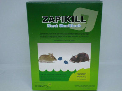 Axiven Rodenticide in Block Form Zapikill Next WaxΒlock 0.2kg