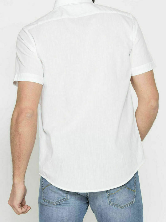 Carrera Jeans Men's Shirt Short Sleeve Cotton White