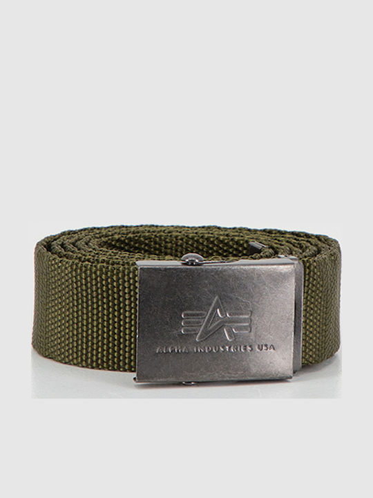 Heavy Duty Wide Men's Belt Fabric Webbing Belt Khaki