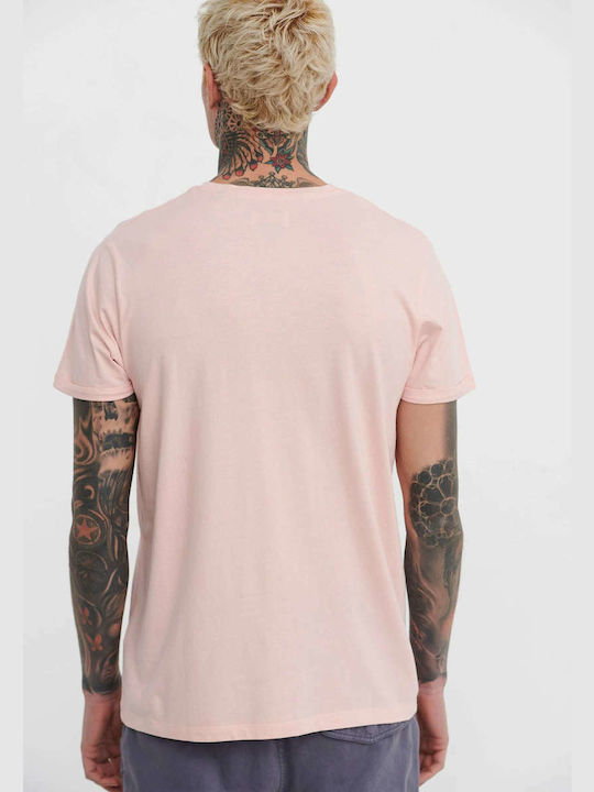 Funky Buddha T-shirt Bărbătesc cu Mânecă Scurtă Roz