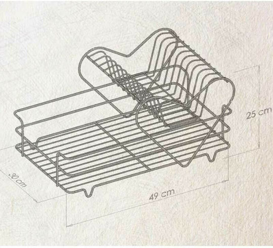 Tekno-Tel Στραγγιστήρι Νεροχύτη Inox Μαύρο 49x30x25cm