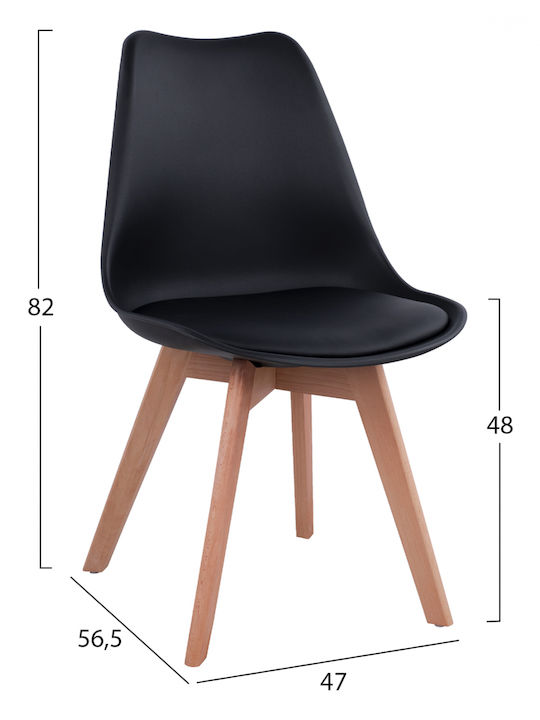 Esszimmer 5Stück Transparent / Black 90x90cm