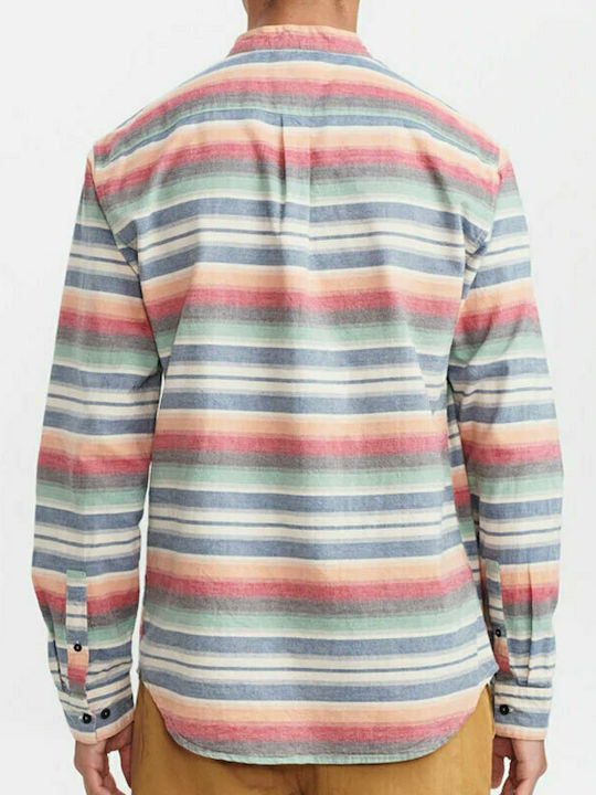 Anerkjendt Men's Shirt Long Sleeve Striped Multicolour