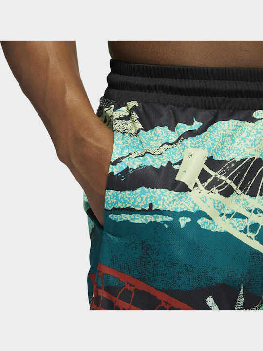 3-Stripes Moment Men's Athletic Shorts Black / Legacy Teal