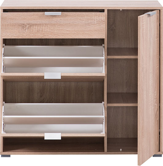 Arco 2 Wooden Shoe Organizer with 4 Shelves Sonoma 102x33x94.5cm