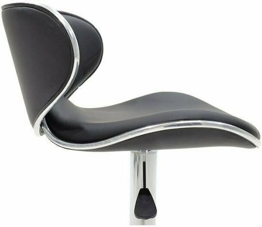 Scaune Bar Smile cu Spătar & Înălțime Reglabilă Black / Silver 45x46x64-84buc