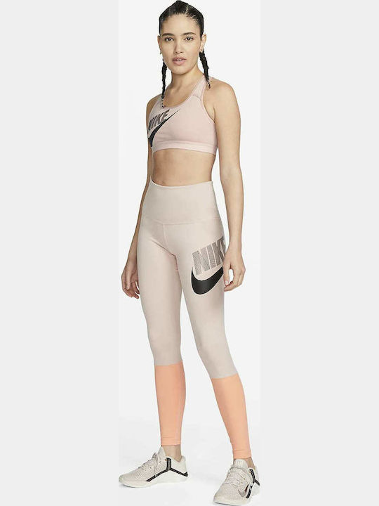 Women's Sports Bra without Padding Pink Oxford