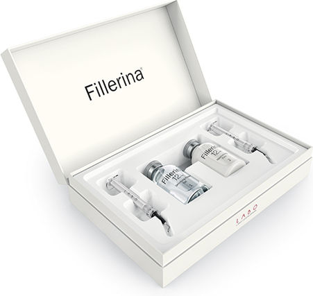 Labo Fillerina 12 Tratament Intensiv Filler Densifiant Filler Clasa 3 Clasa 3 Serum Hidratant & Anti-îmbătrânire pentru Față cu Acid Hialuronic & Colagen pentru Tonifiere & Revitalizare 2x30ml