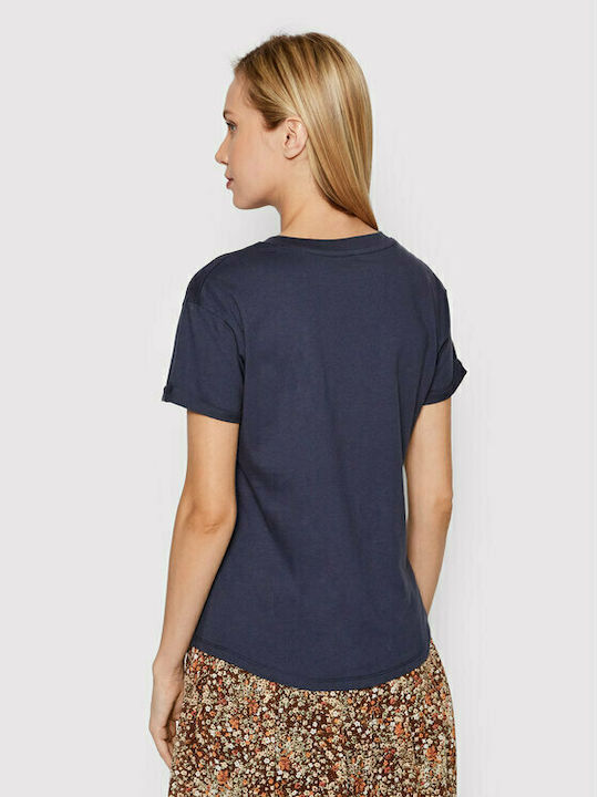 Roxy Epic Afternoon Γυναικείο T-shirt Navy Μπλε με Στάμπα