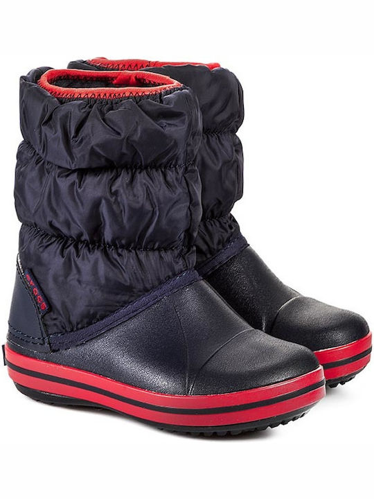 Winter Puff Anatomical Kids Snow Boots Navy Blue