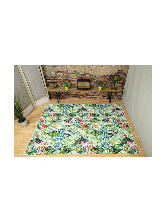 Ezzo 9100 Flori Summer Rectangular Rug Εκρού