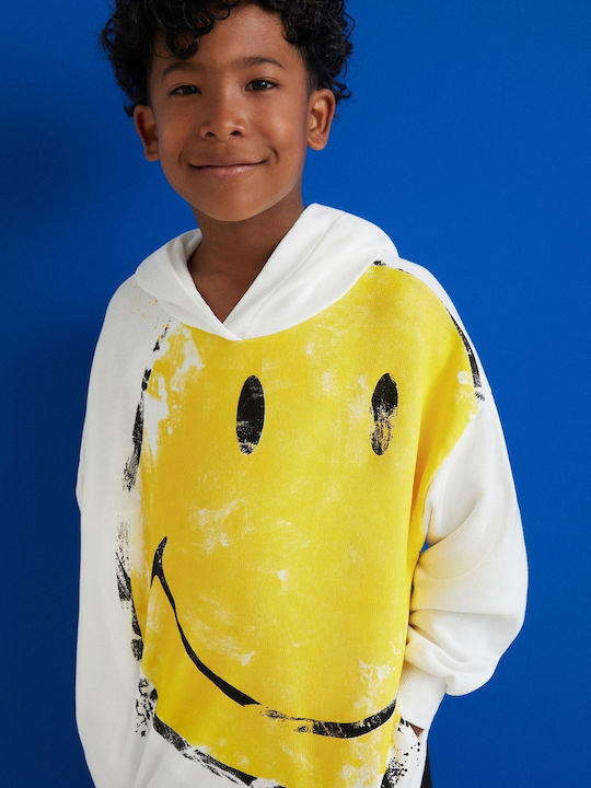 Kinder-Sweatshirt mit Kapuze Weiß Hercules