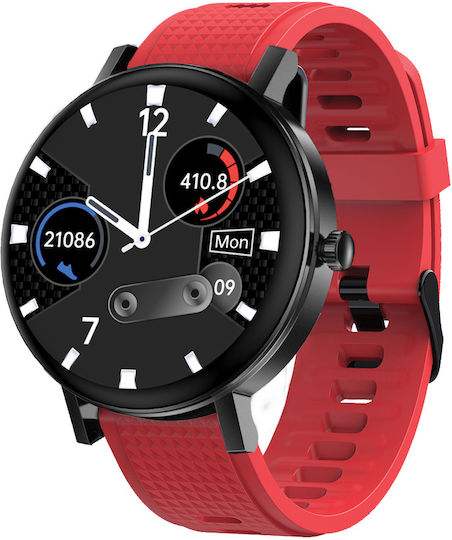 DAS.4 SU10 Smartwatch with Heart Rate Monitor (Red)