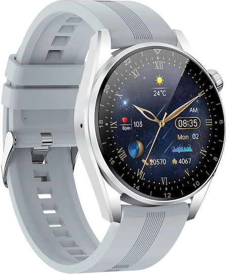 DAS.4 SG48 Smartwatch με Παλμογράφο (Λευκό)