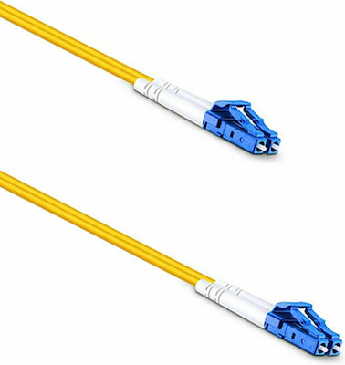 De Tech Fiber Optic Cable LC-LC 10m Yellow 1pcs