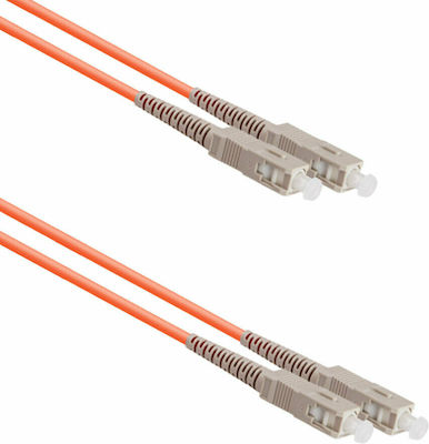 De Tech Fiber Optic Cable SC-SC 10m Orange 1pcs