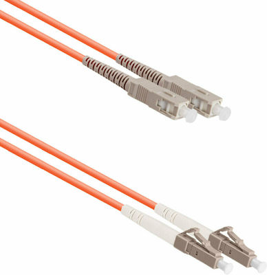 De Tech Fiber Optic Cable LC-SC 3m Orange