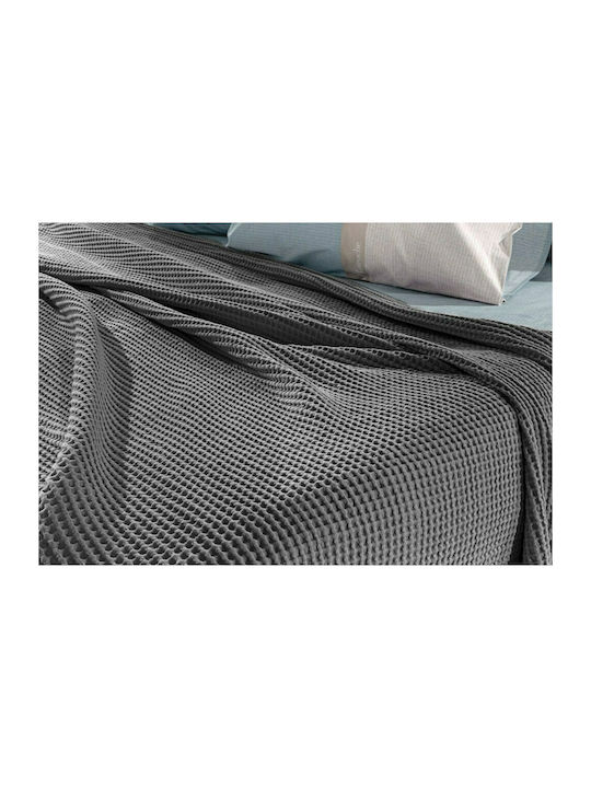 Guy Laroche Eternity Decke Piqué Übergröße 230x240cm Anthrazit