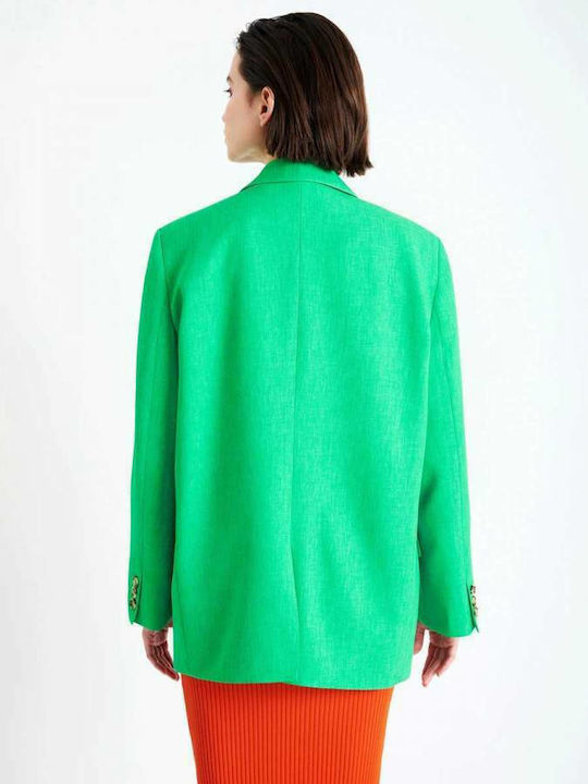 Vicolo Long Women's Blazer Green