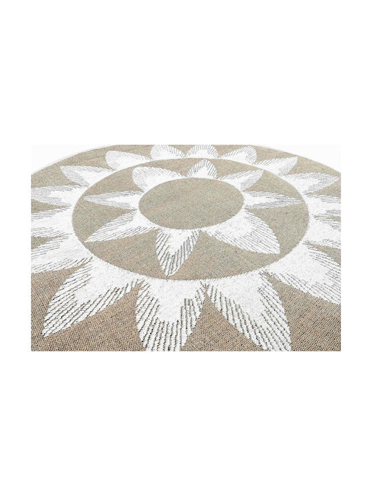 Balsan Gloria Marakes Handmade Rug Round Summer Wicker White / Beige