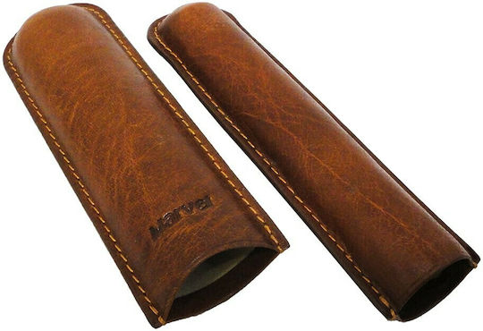 Marvel Leather Cigar Case Single Brown