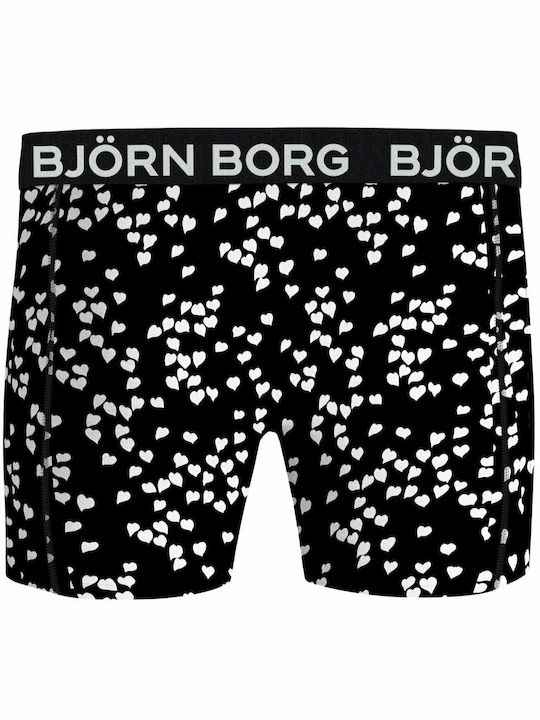 Björn Borg Herren Boxershorts Schwarz mit Mustern 1Packung