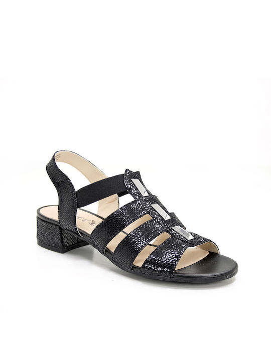 Caprice Anatomic Leather Women's Sandals Black