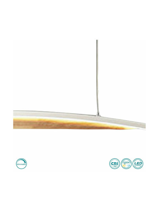 Fabas Luce Cordoba Μοντέρνο Κρεμαστό Φωτιστικό με Ενσωματωμένο LED σε Λευκό Χρώμα