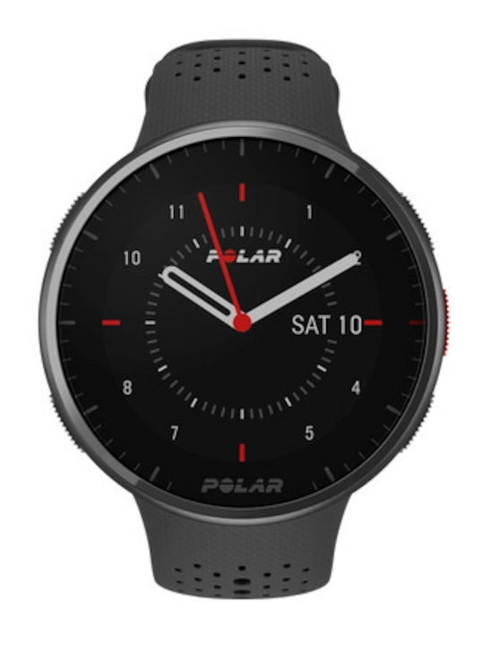 Polar Pacer Pro 45mm Smartwatch με Παλμογράφο (Carbon Gray)