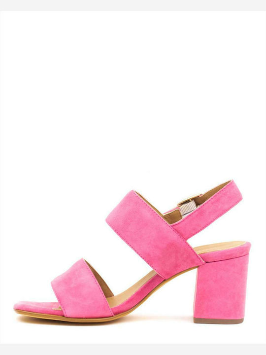 Paola Ferri Suede Women's Sandals Fuchsia