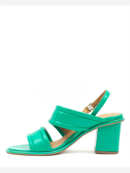 Paola Ferri Leather Women's Sandals Green