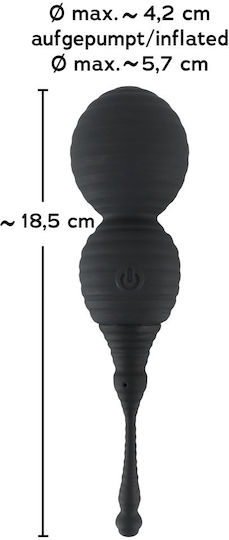 You2Toys Inflatable & Remote Controlled Love Balls Ασύρματες Κολπικές Μπάλες με Δόνηση Black