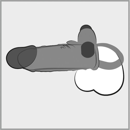 Rebel Extension Slim Fit Penis-Verlängerung mit Vibration Graue 16cm