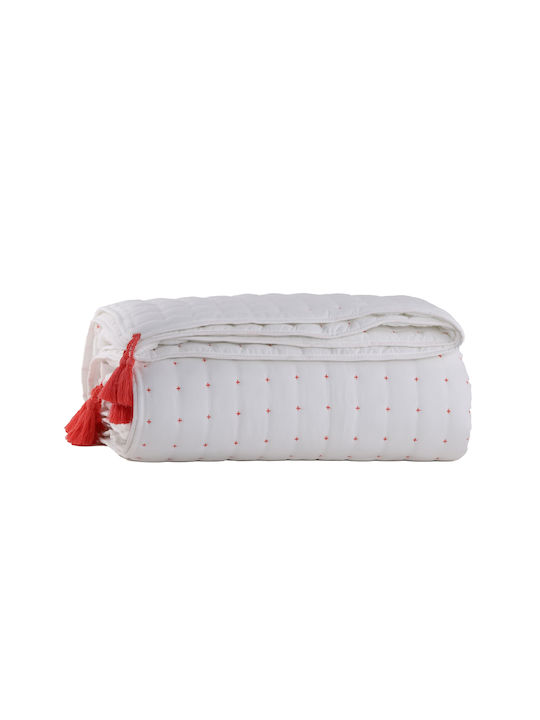 Nef-Nef Homeware Mysterious Tagesdecke Einzelbett Mikrofaser Coral 160x220cm