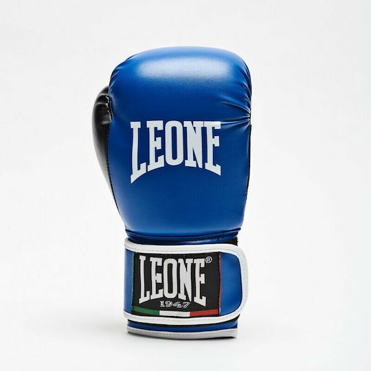 Leone Flash Παιδικά Γάντια Πυγμαχίας από Συνθετικό Δέρμα για Αγώνα Μπλε/Μαύρα