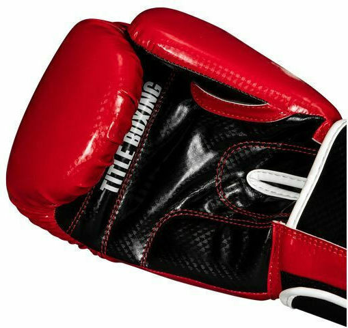 Title Boxing Instinct Fitness IFBG1 Боксови Ръкавици от Синтетична Кожа за Състезание Червени