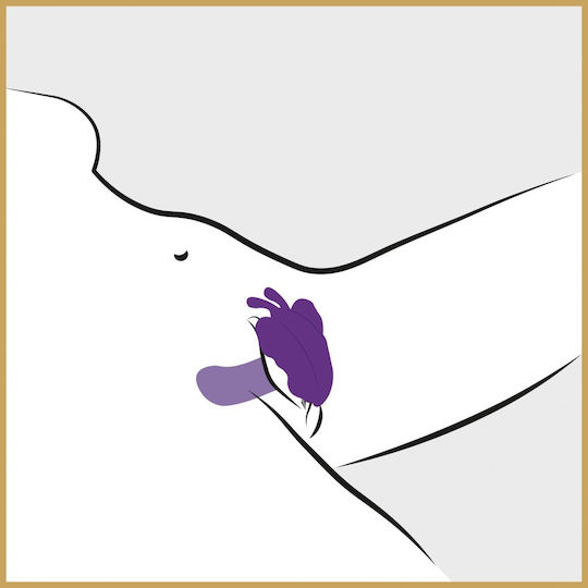 Seven Creations Flutter Butterfly Klitoris Vibrator mit Fernbedienung 2cm Lila