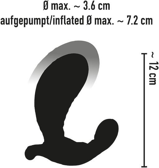 You2Toys Inflatable G&P-Spot Vibrator Mini Δονητής G-Spot με Απομακρυσμένο Έλεγχο 12cm Black