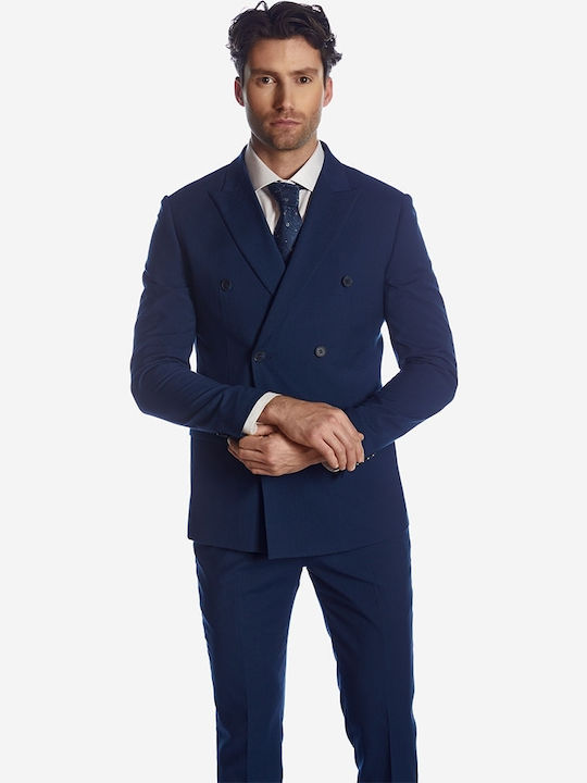Men's Summer Suit Slim Fit Navy Blue