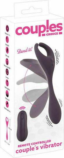 Couples Choice Double Vibrator with Remote Control Remote Controlled Couple's Vibrator 18.5cm Purple