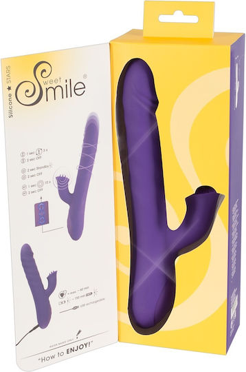 You2Toys Thrusting & Rotating rabbit vibrator Δονητής Rabbit 24.7cm Purple