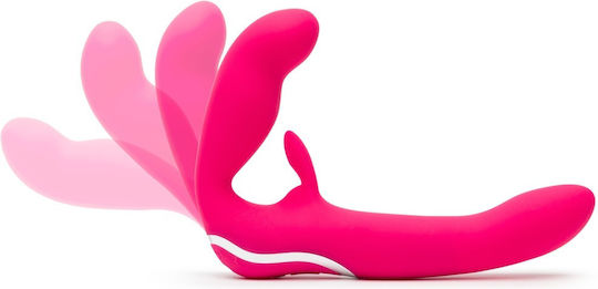 Happy Rabbit Strapless Strap On Strapless Strap On με Dildo με Δόνηση σε Ροζ Χρώμα