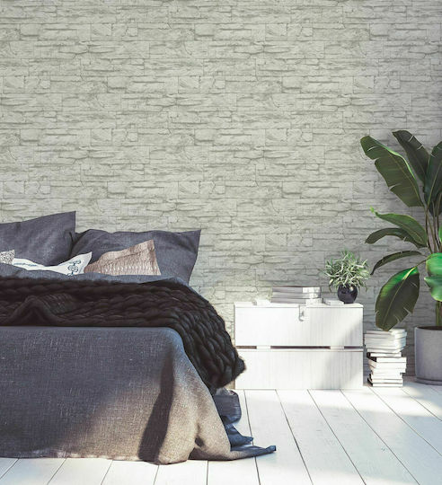 Тапет за Стена Wood Stone Винил Сив 1000x53см Миеща се