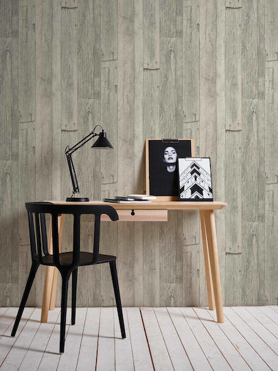 Ταπετσαρία Τοίχου Wood And Stone Light Grey Μπεζ 1000x53cm Ταπετσαρία Τοίχου Wood And Stone Light Grey Μπεζ 1000x53cm